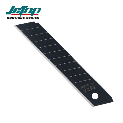 Picture of JCTOP 18mm Snap off Blades SK5 High-carbon Steel Utility Knife Blade Sharp / Durable Replacement Blades/10pcs -EQ4015 (Black)