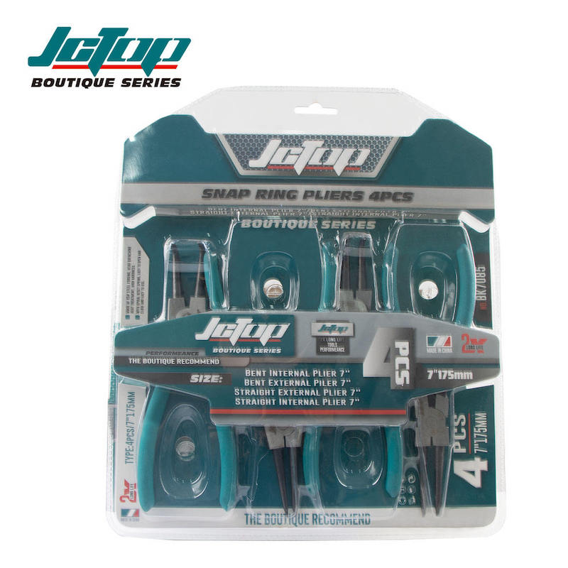 Picture of JCTOP Hot Sale 7 Inch Heavy Duty Internal External 4pc Snap Ring Circlip Pliers Set-BK7085 (Deep green)
