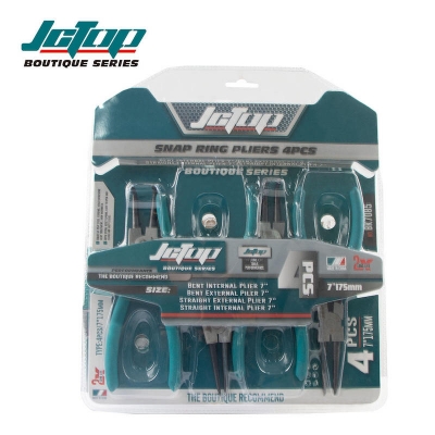 Picture of JCTOP Hot Sale 7 Inch Heavy Duty Internal External 4pc Snap Ring Circlip Pliers Set-BK7085 (Deep green)