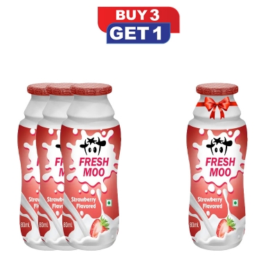 Picture of Fresh Moo Flavored Yogurt Drink Strawberry Flv 80ml