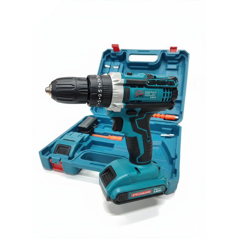 Picture of HR Cordless Drill Machine Set - 25pcs With 21V Double Battery/ Screwgun (Blue)
