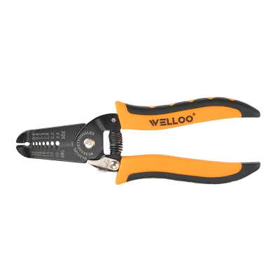 Picture of 🔧 WELLOO 7-Inch Multi-Purpose Wire Stripper | Professional Electrical Hand Tool – WSP0701 (Yellow)