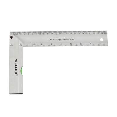 Picture of 1 x WELLOO 10" Aluminum Square Ruler ALR6125 🛠️ (White)