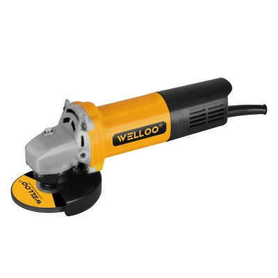 Picture of Dingqi 760W 100mm Electric Mini Angle Grinder Model Power Electric Angle Grinder-AGD63100A (Yellow)