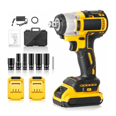 Picture of 🔧 HR Variable Speed 48V 300N.m Cordless Impact Wrench – HR48V (Yellow)