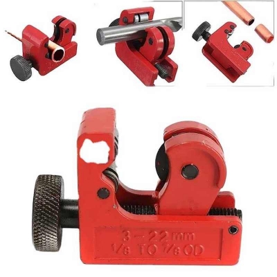 Picture of Tube Cutter Cutting Tool Copper Brass Aluminium Plastic Tube Shear Pipe Cutter for 3-16/3-22mm Mini (Red)