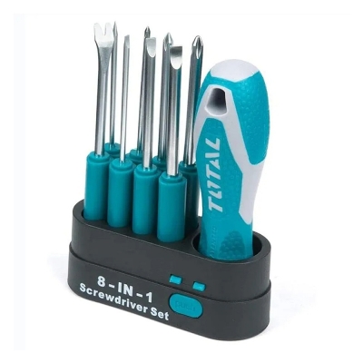 Picture of [TOTAL] Screwdriver set 8PCS Bits 1PCS Handle THT250906 Superior products at affordable prices In The Best Selling Products (Green)