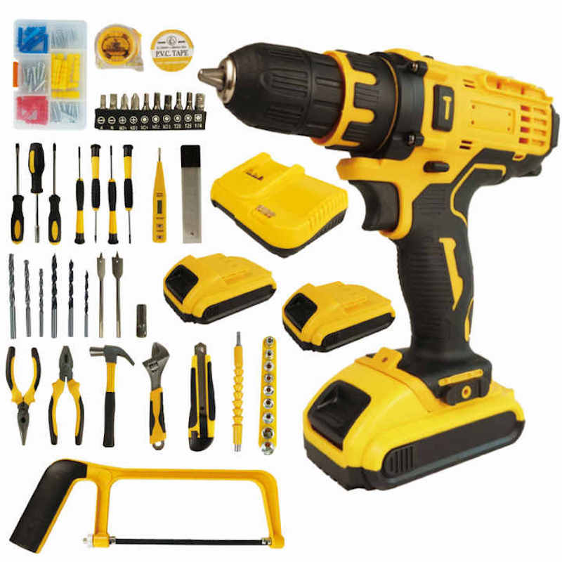 Picture of 🛠️ Wholesale 117-Piece Power Tool Combo Kit – Cordless Drill & Professional DIY Hand Tools (Multicolor)