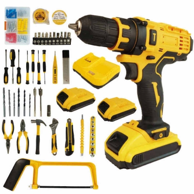 Picture of 🛠️ Wholesale 117-Piece Power Tool Combo Kit – Cordless Drill & Professional DIY Hand Tools (Multicolor)