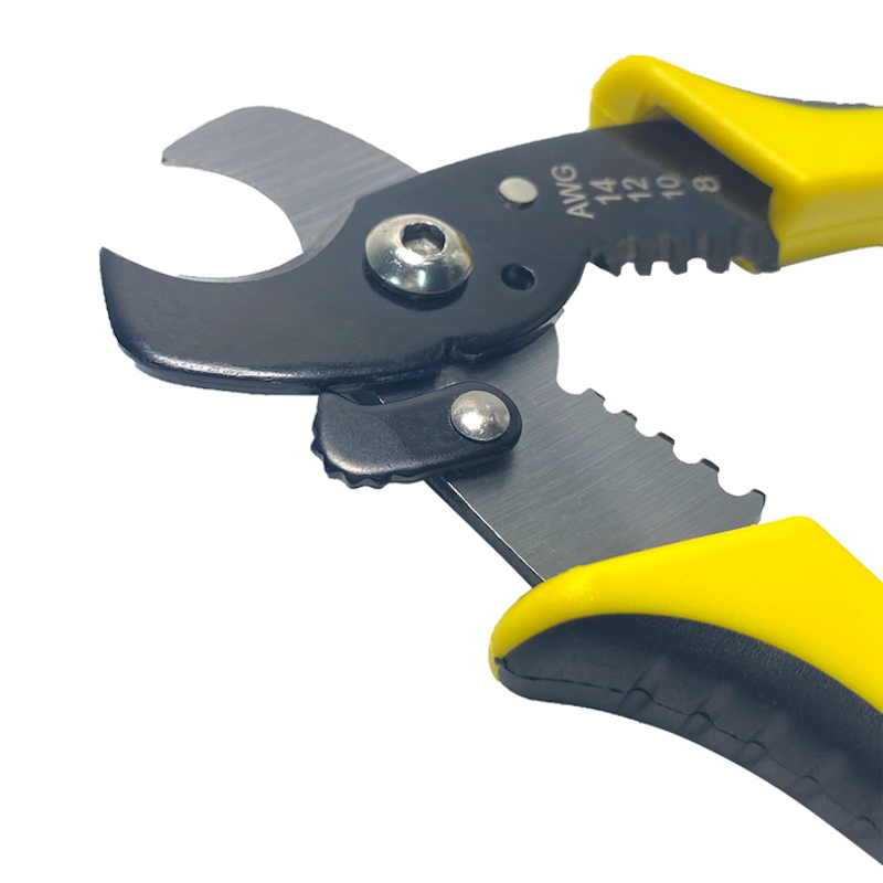 Picture of 🛠️ FB6001 8" Multi Tool Wire Stripper – Cable Cutting & Stripping Pliers (Yellow)