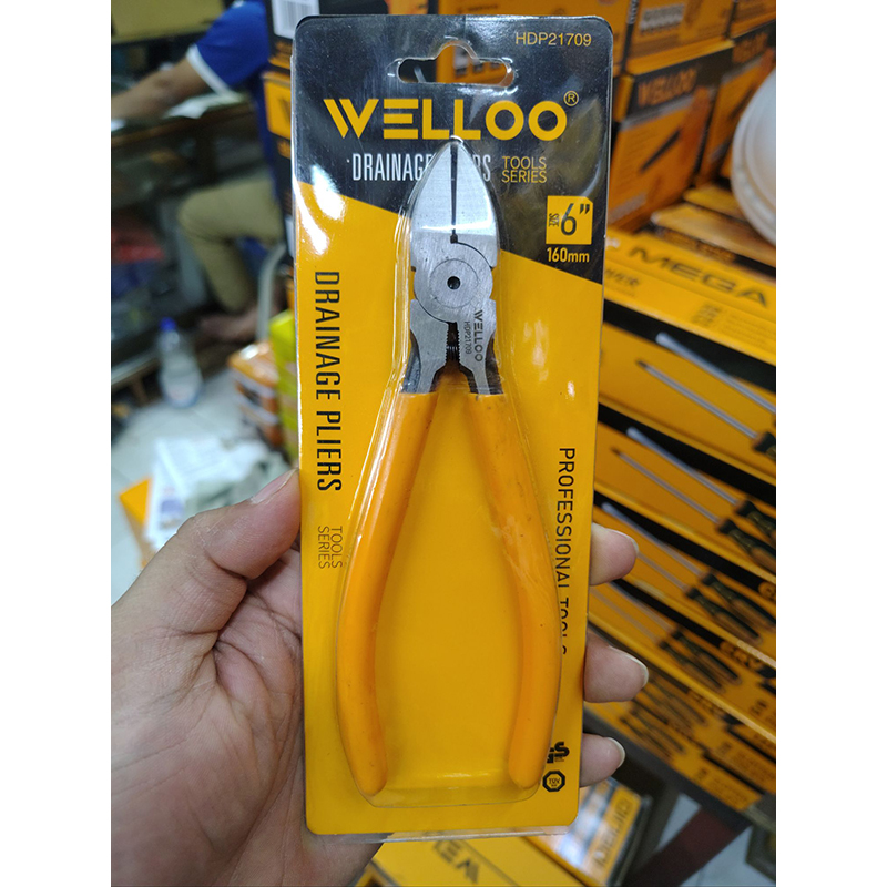 Picture of 🔧 WELLOO 6-Inch Drainage Pliers | Heavy Duty Multi-Purpose Hand Tool – HDP21709 (Yellow)