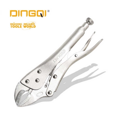Picture of DINGQI 10 Inch High Quality Straight Jaw Locking Pliers CRV Vise Grip Locking Pliers-BG01101 (Silver)