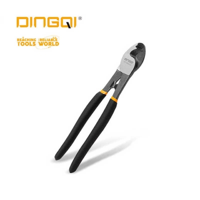 Picture of Dingqi 8" inch Professional Electric Wire Cable Cutting Plier for Cutting Cable Tools Universal Cutter Soft Grip Plastic Steel,steel-67008 (Black)