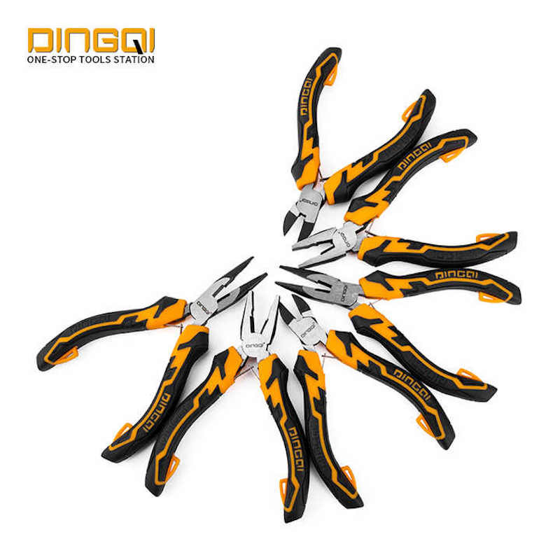 Picture of DINGQI 3Pcs Hand Tools Grip Handle Stainless Steel Mini Pliers Set-23001 (Black)