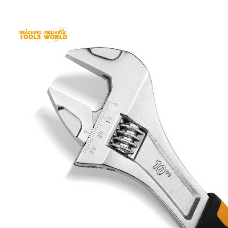 Picture of 🔧 DingQi OEM High-Quality Professional 10 Inch Function Adjustable Wrench Spanner Set – Model 16310 (Orange)