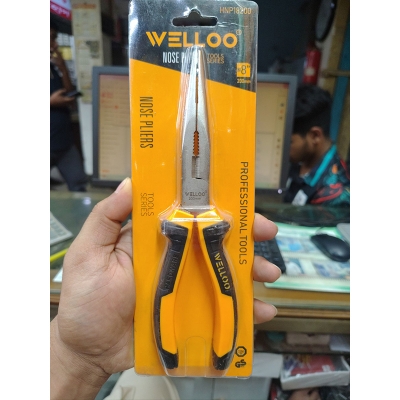 Picture of 🔧 WELLOO 6-Inch Long Nose Pliers | Precision Multi-Purpose Hand Tool – HNP18160 (Yellow)