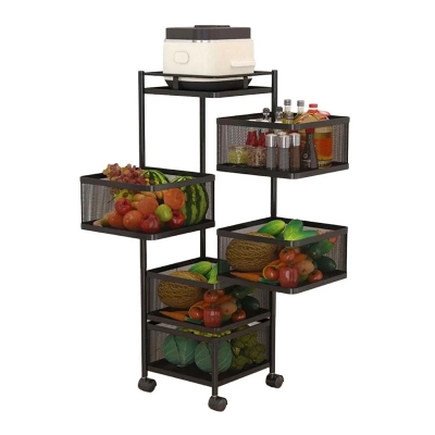 Picture of 5-Layer Rotating Kitchen Storage Rack | Smart Space-Saving Kitchen Organizer