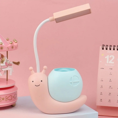 Picture of Snail Desk Lamp USB Charging Pen Holder Lamp Kid LED Night Light Reading Lamp With Pen Organizer Table Light