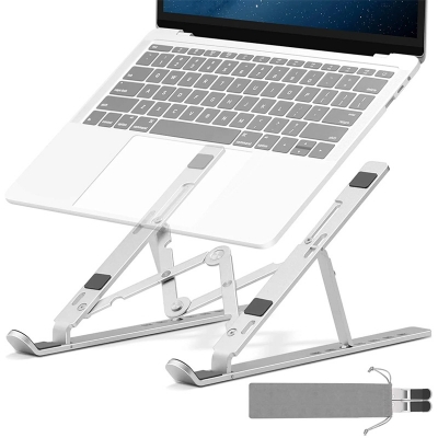 Picture of Aluminum Alloy Adjustable Portable Folding Notebook Stand Foldable Laptop Stand