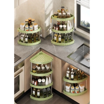 Picture of 4 Layer Corner Trolly Rack Multifunctional Corner Storage Rack for Every Home(White)