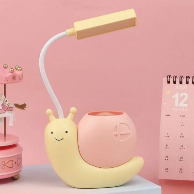 Picture of Snail Desk Lamp USB Charging Pen Holder Lamp Kid LED Night Light Reading Lamp With Pen Organizer Table Light
