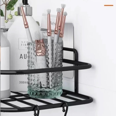 Picture of 1Pcs Stainless Steel Bathroom Corner Shelf(Black)