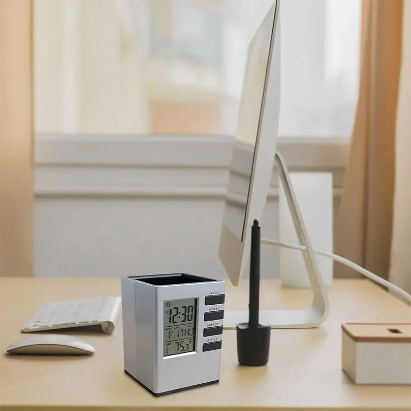 Picture of Digital Alarm Clock Pen Holder