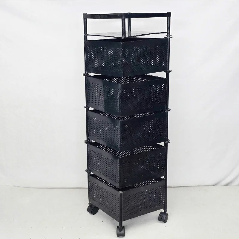 Picture of 5-Layer Rotating Kitchen Storage Rack | Smart Space-Saving Kitchen Organizer