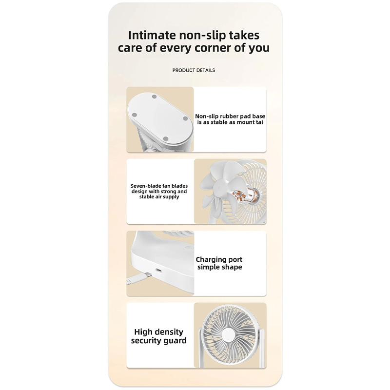 Picture of Double-Head High Wind Air Circulation Desktop Fan Portable Double-Layer Cooling Fan