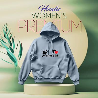 Picture of Premium Comfortable (Princess-Sky) Ladies winter hoodie