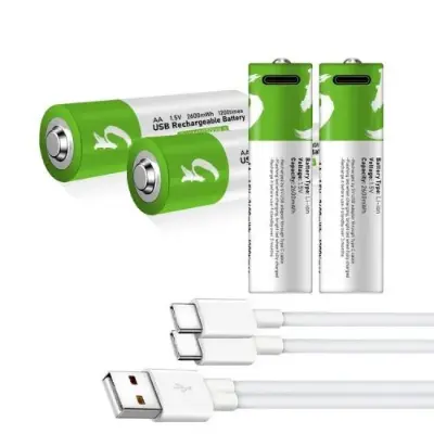 Picture of [Original] USB Type-C Fast Charging Rechargeable Battery AA 1.5V (4 piece Battery)
