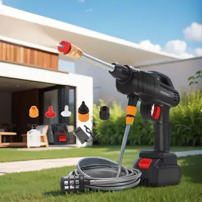 Picture of High Power Car Washing Guns Wireless Rechargeable Portable High-pressure Water Pump 21V