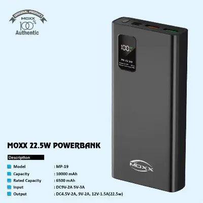 Picture of Moxx MP-19 10000mAh Powerbank with Dual USB Ports