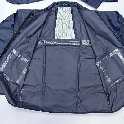 Picture of 100% Water proof High quality Rain Coat With Pant. (Happylon) Blue