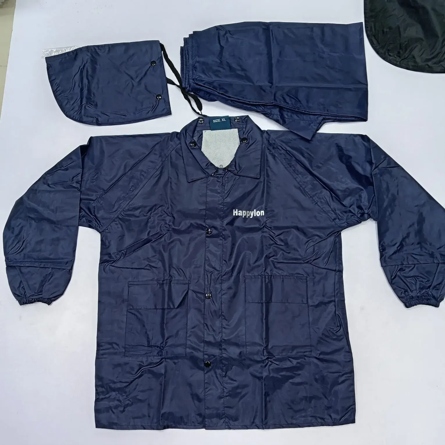 Picture of 100% Water proof High quality Rain Coat With Pant. (Happylon) Blue