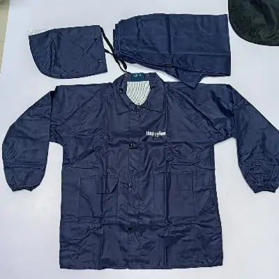 Picture of 100% Water proof High quality Rain Coat With Pant. (Happylon) Blue