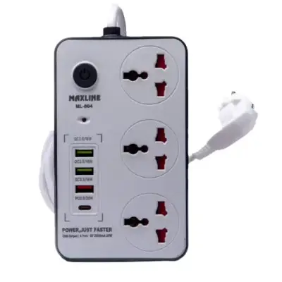 Picture of Maxline ML 804 4 USB Fast Charging Multiplug Power Strip