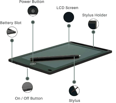 Picture of 12" LCD Writing Digital Tablet Drawing Pad, Erasable