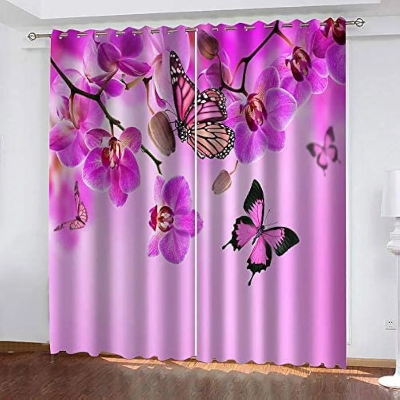 Picture of 2 Piece 3D Print Premium curtain
