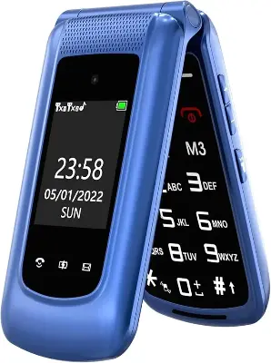 Picture of T-Source T203 Dual Display Folding Mobile Phone  (BLUE)