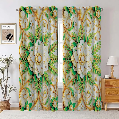 Picture of 2 Piece 3D Print Premium curtain