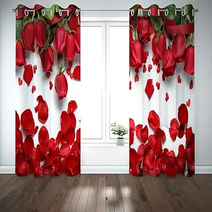 Picture of 2 Piece 3D Print Premium curtain