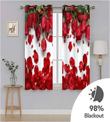 Picture of 2 Piece 3D Print Premium curtain