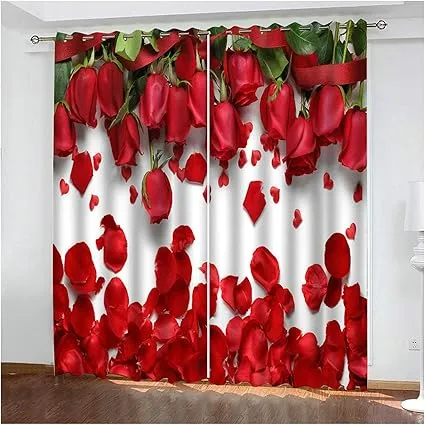 Picture of 2 Piece 3D Print Premium curtain