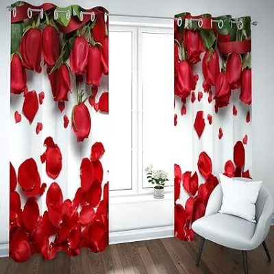 Picture of 2 Piece 3D Print Premium curtain