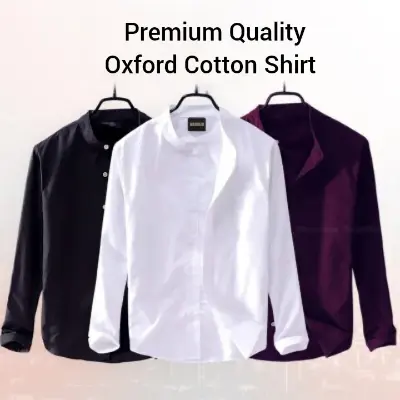 Picture of 3 Pcs Combo Men's Ban Collar Cotton Shirt-