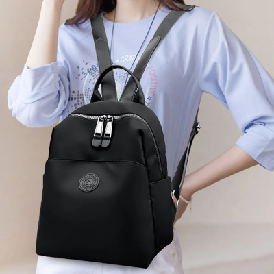 Picture of 2025 New Hot Women's Backpacks Designer High Quality Soft Nylon Simple Fashion Bag(Black)