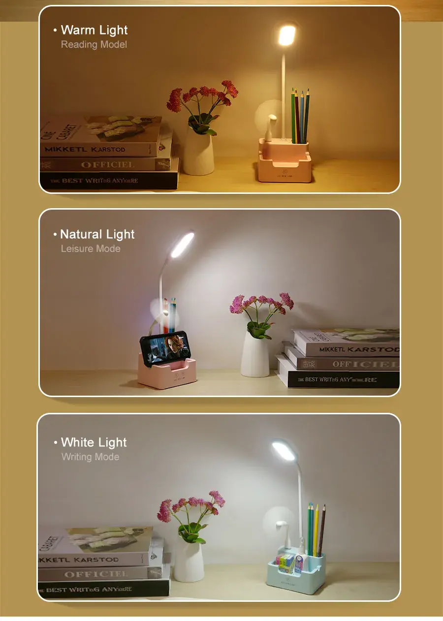 Picture of 4 in 1 Multi-function LED Desk Lamp With Fan