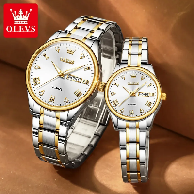 Picture of OLEVS 5563 Waterproof Stainless Steel  fashionable Couple watches