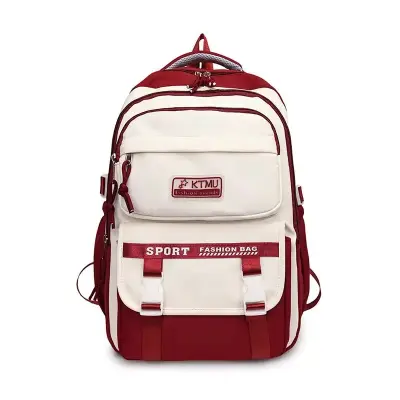 Picture of Academy Style School Bag Book Bag Lightweight College Student Backpack(Red)